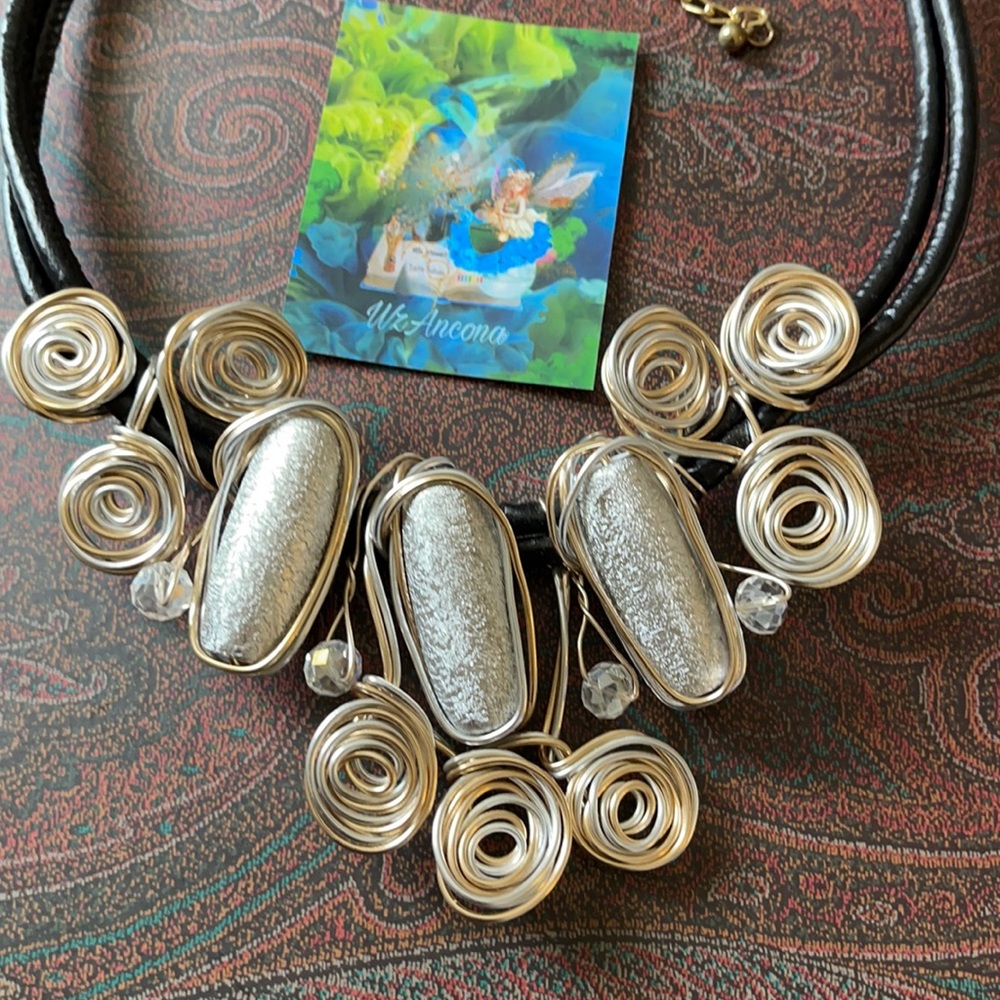 Sophisticated beads metal barroco necklace rope - Picture 3 of 9